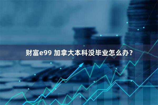 财富e99 加拿大本科没毕业怎么办？