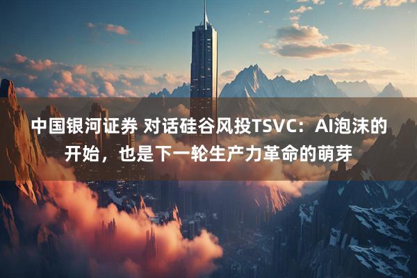 中国银河证券 对话硅谷风投TSVC：AI泡沫的开始，也是下一轮生产力革命的萌芽